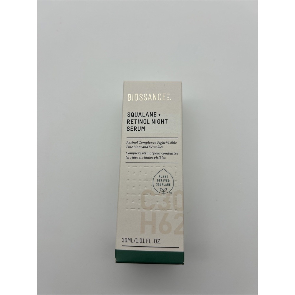 BIOSSANCE Squalane +‎ Retinol Night Serum 1.01 fl oz New in Box